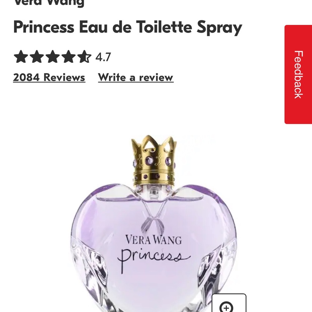 Vera Wang Princess Eau DT — Light Lavender Heart Bottle